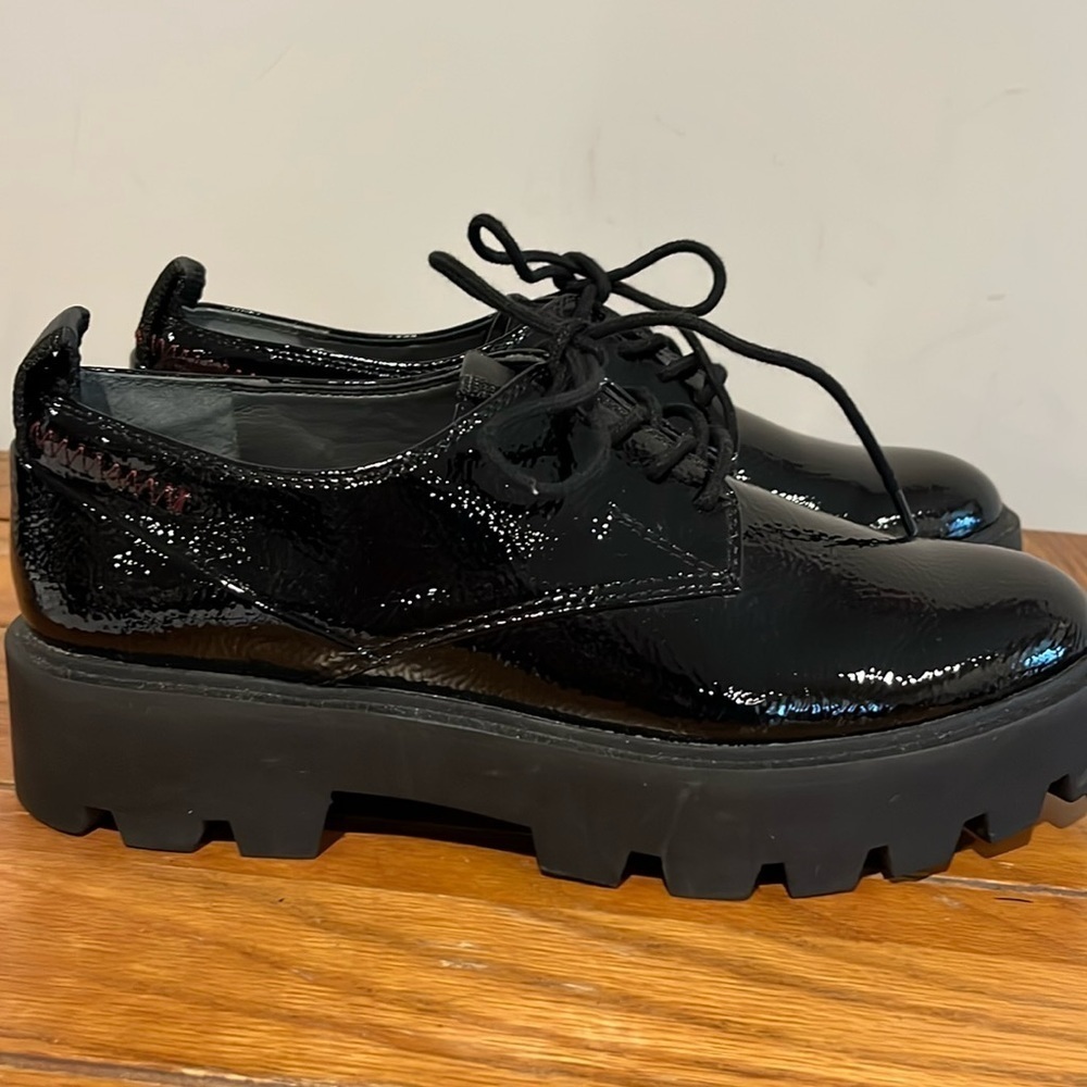 Franco Sarto Black Balin Lug Loafers Size 6.5.